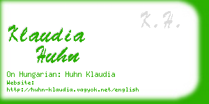 klaudia huhn business card